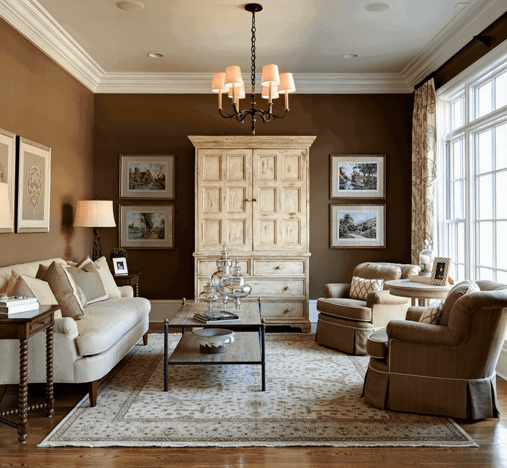 Цвет Dulux 00YY 18/346 (кофейный) в интерьере гостиной (фото) Цвет Dulux 00YY 18/346 (кофейный) в интерьере гостиной (фото)